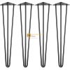 Chân sắt hairpin 70cm màu đen