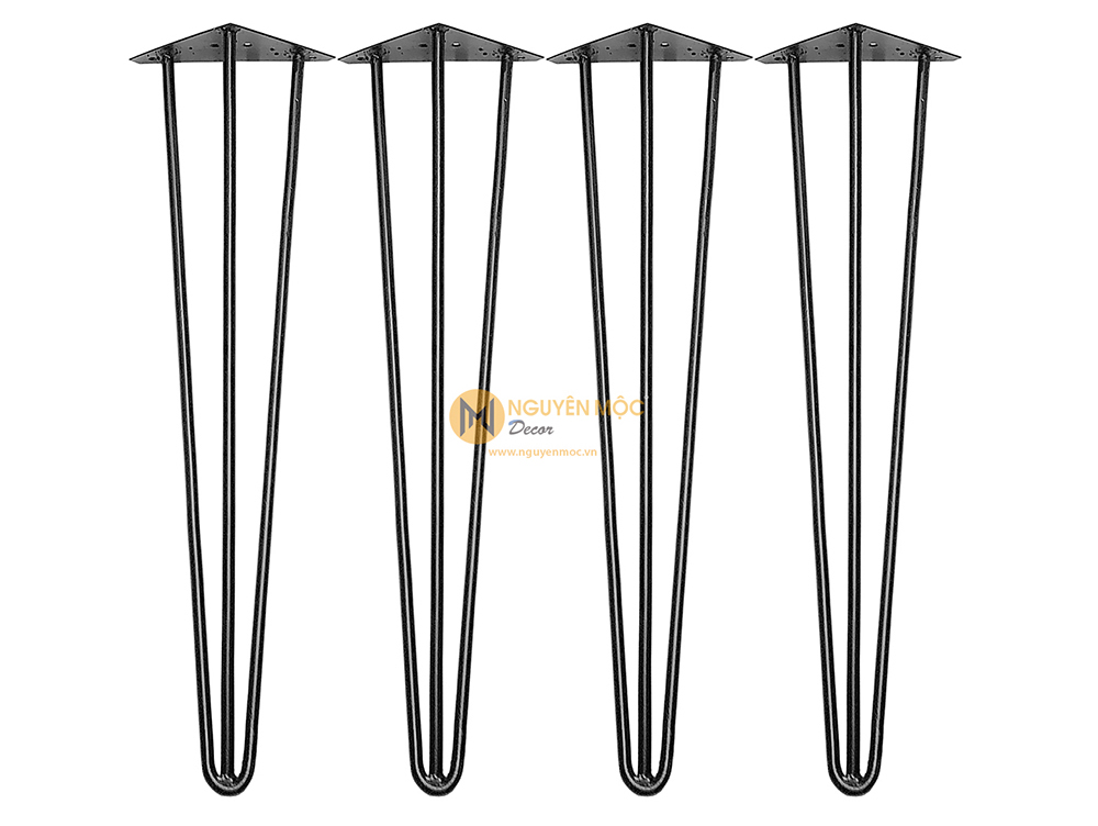 Chan sat hairpin 70cm mau den Chân sắt hairpin 70cm màu đen