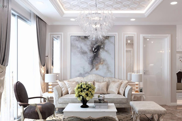 ánh sáng trong nội thất phòng khách hiện đại