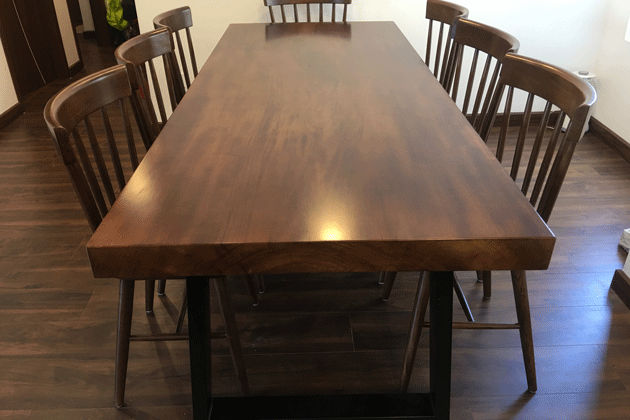 bàn ăn chân sắt hairpin