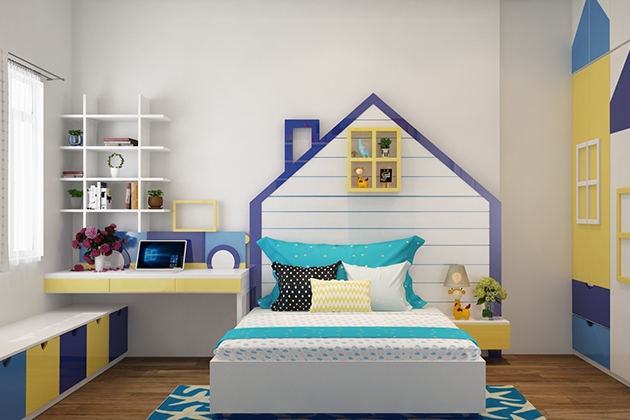 Phòng ngủ cho bé nhiều màu sắc