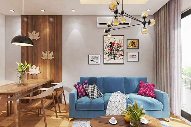 sơn tường phòng khách đẹp