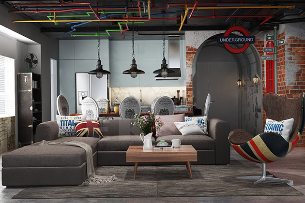 thiết kế nội thất vintage