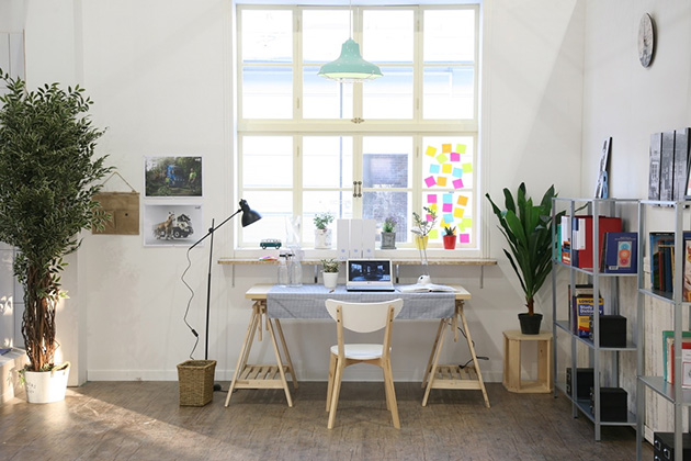 trang trí cây xanh cho phòng làm việc